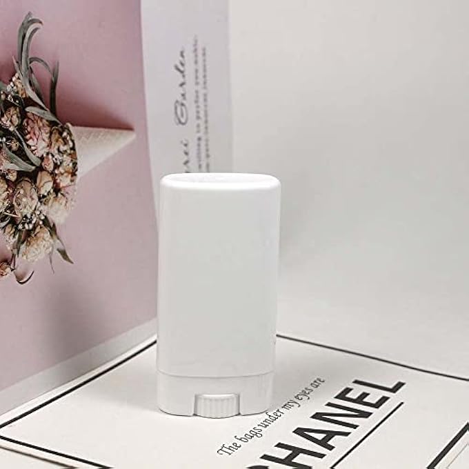 COSIDEA 25 PCS PLASTIC EMPTY WHITE 15G OVAL LIP BALM TUBE DEODORANT CONTAINERS 15ML LIPSTICK TUBE (WHITE) - Image 4